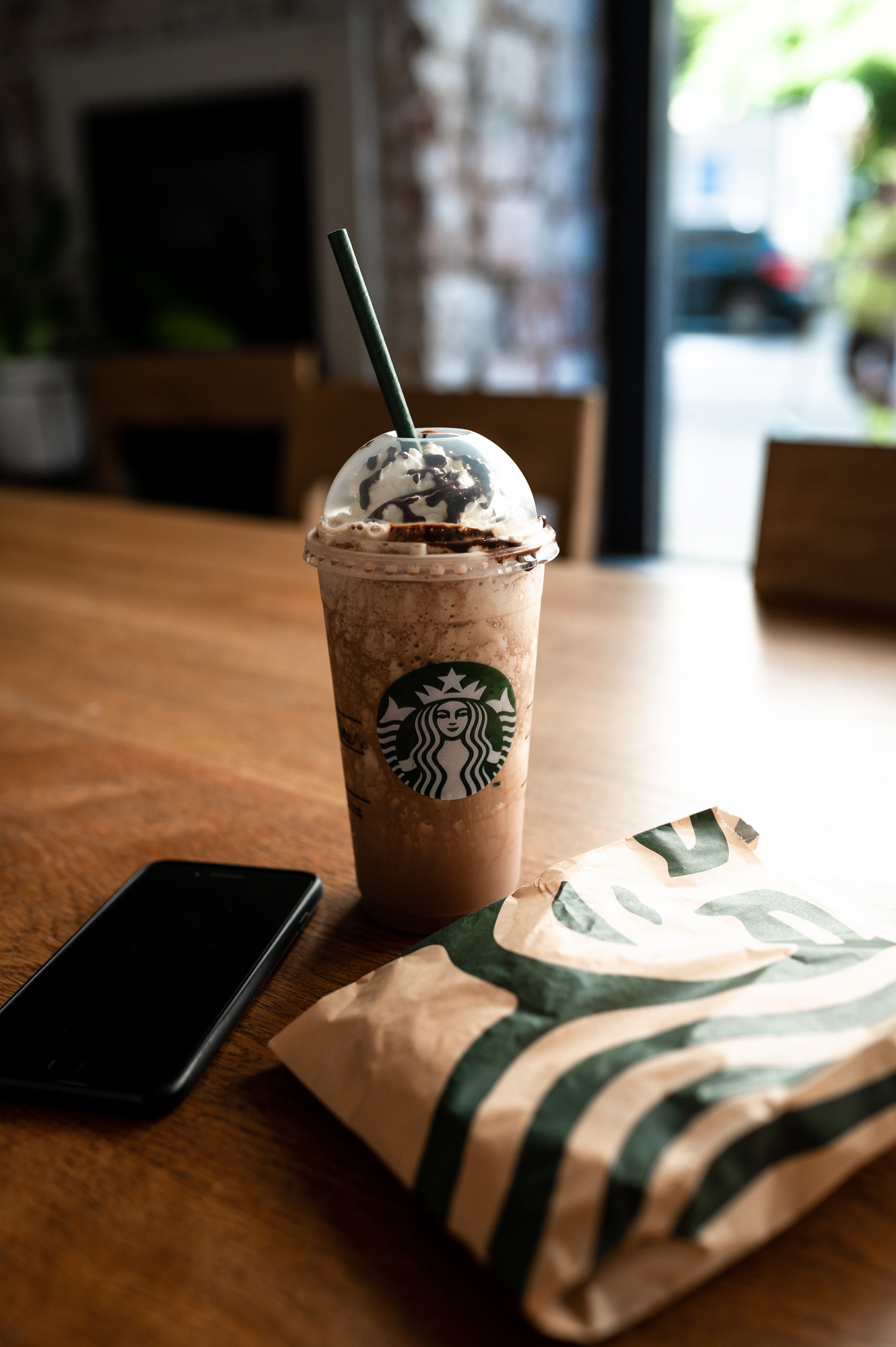 Starbucks Frappe on a table